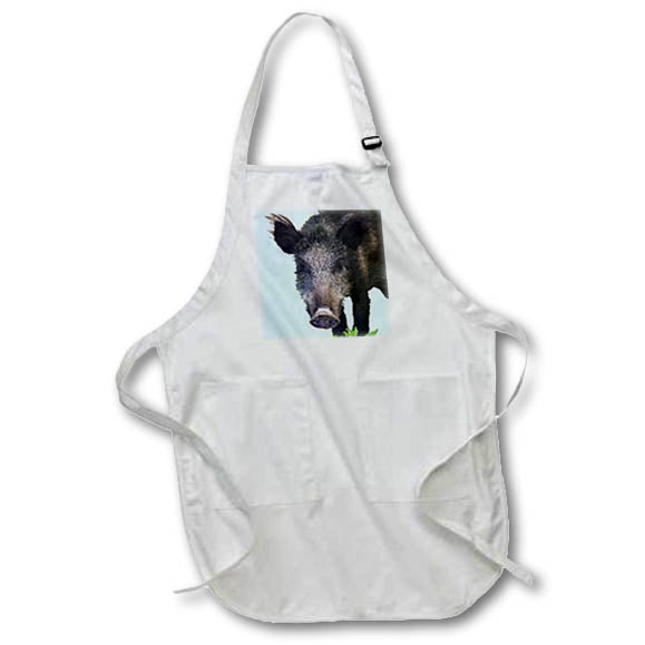 Apron - Boar Making Eye Contact Vector Art Vector Art - Wild Boar