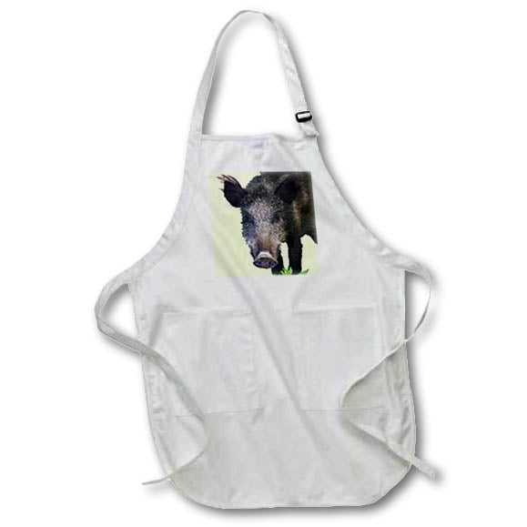 Apron - Boar Making Eye Contact Vector Art Vector Art - Wild Boar