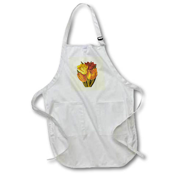 Apron - Cut Tulips Still Life Art Acrylic Painting - Tulips