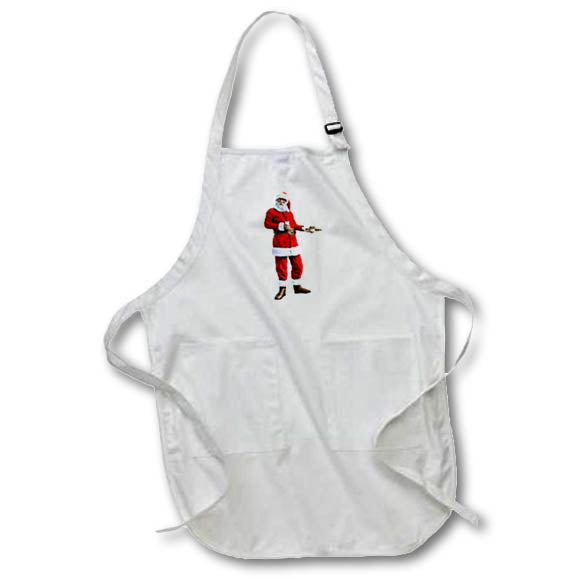 Apron - Santa Claus with Milk and Cookies Graphics Holiday Christmas