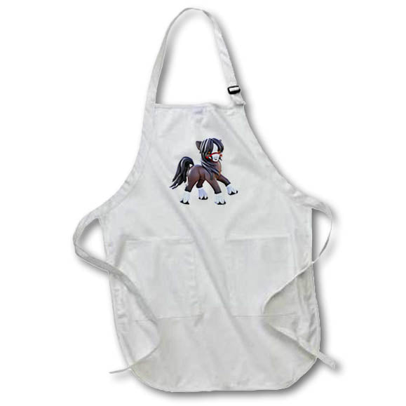 Apron - Cartoon Horse Running Left Graphics Cartoon