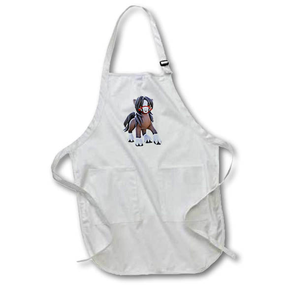Apron - Cartoon Horse Running Forward Graphics Cartoon
