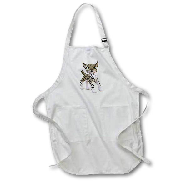 Apron - Cartoon Linx Wildcat Looking Forward Graphics Cartoon