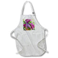 Apron - Image of Beautiful Photo Of Lilacs In Wicker Basket lens Art by Florene - Flowers And Birds