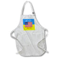 Apron - Image of Flag Of Ukraine With US Flag And Message lens Art by Florene - Ukraine