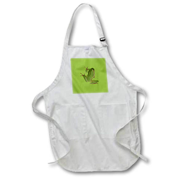 Apron - Cute Climbing Green Tree Frog Vector Art Vector Art - Tree Frog