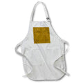 Apron - Symmetrical Seahorses Mirrored Face To Face Ochre Yellow Vector Art - Seahorse