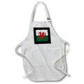 Apron - Y Ddraig Goch Grunge Welsh Flag Vector Art - Flag of Wales