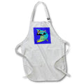 Apron - Kitesurfer Action Extreme Sport Blue and Yellow Art Vector Art - Kitesurfing