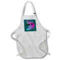 Apron - Kitesurfer Action Extreme Sport Blue and Pink Art Vector Art - Kitesurfing