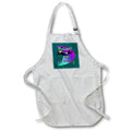 Apron - Kitesurfer Action Extreme Sport Lilac And Teal Art Vector Art - Kitesurfing