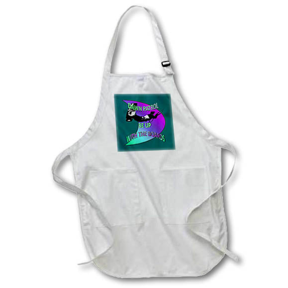 Apron - Kitesurfer Action Extreme Sport Lilac And Teal Art Vector Art - Kitesurfing