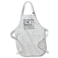 Apron - Divorced The Narcissistic Asshole With Open Handcuffs In Grey Typography - Divorce