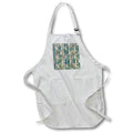 Apron - Pretty Pink Floral On An Image Of Aqua Image Of Wood Pattern Patterns
