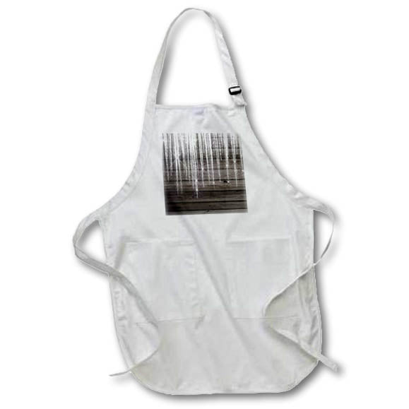 Apron - Image Of Brown Wood with Image Of Icicles Design Patterns