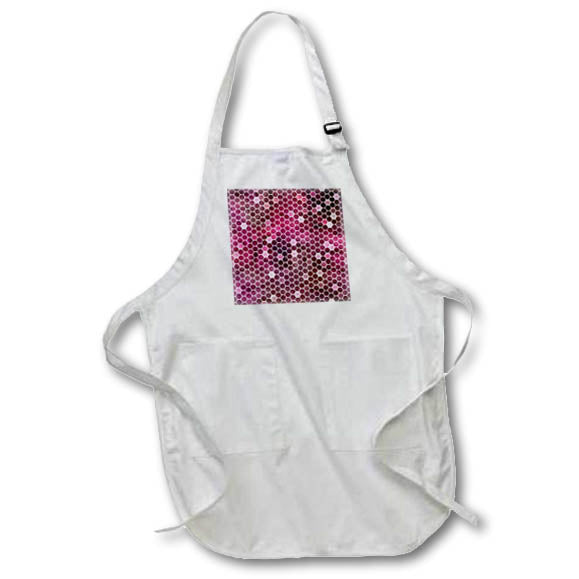 Apron - Burgundy and Pink Honeycomb Pattern Patterns