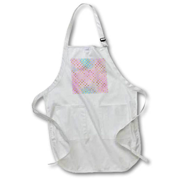 Apron - Pink, Blue, Image Of Gold Gradient Hearts Pattern Patterns