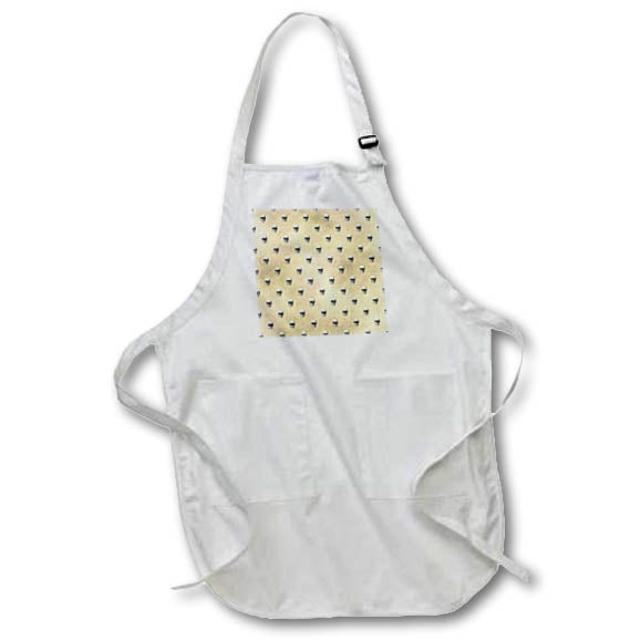 Apron - Edgy Image Of Gold Skulls Pattern Patterns