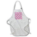 Apron - Cute Pink Heart Gnomes Pattern Patterns