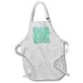 Apron - Modern Mint Green and Gold Peacock Leaves Pattern Patterns