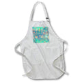 Apron - Pretty Mint Green and Image Of Gold Tropical Leaf Pattern Patterns