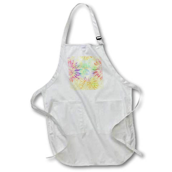 Apron - Pretty Image Of Watercolor Sunflowers On A Multi Color Background Patterns
