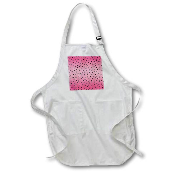 Apron - Cute Pink and Black Watermelon Seeds Pattern Patterns