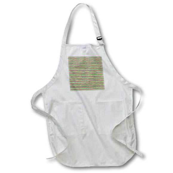 Apron - Cute Pink and Green Watermelon Uneven Stripes Pattern Patterns
