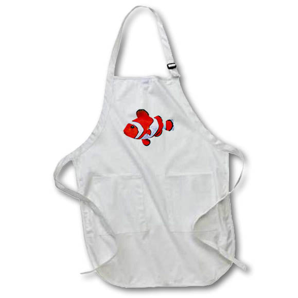 Apron - A Red and White Saltwater Clown Fish Graphics Fish