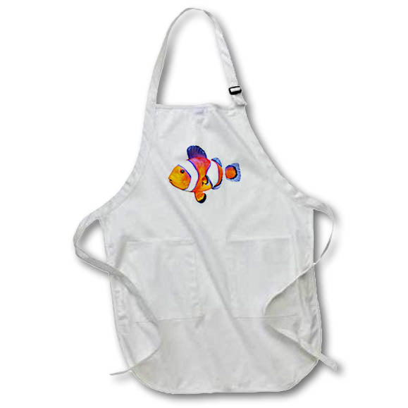 Apron - An Orange and White Saltwater Clown Fish Graphics Fish