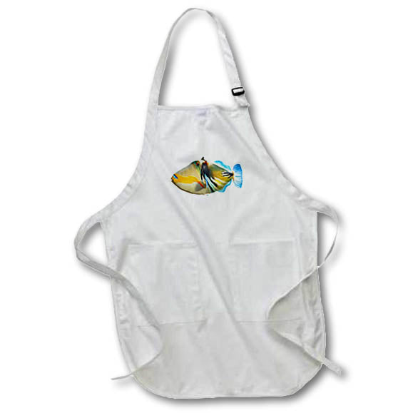 Apron - A Multi Colored Saltwater Picasso Triggerfish Graphics Fish