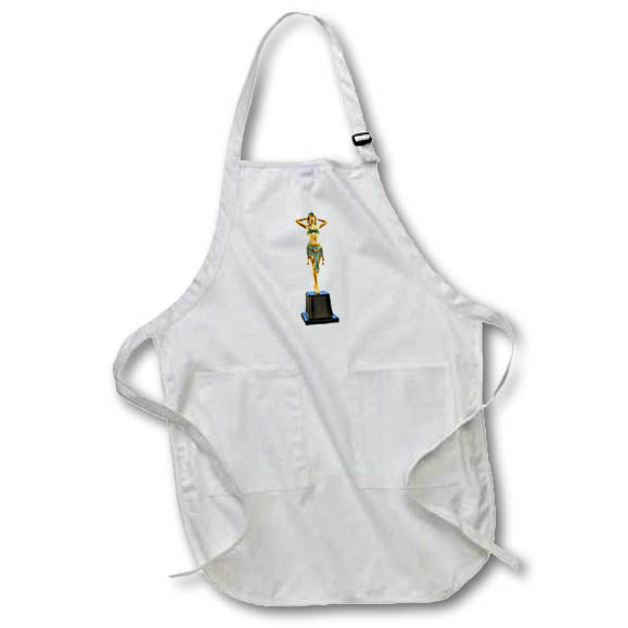 Apron - An Art Deco Statuette of a figure with arms behind head Graphics Art Deco