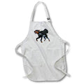 Apron - Cartoon Doberman in Super Dog Suit Graphics Cartoon
