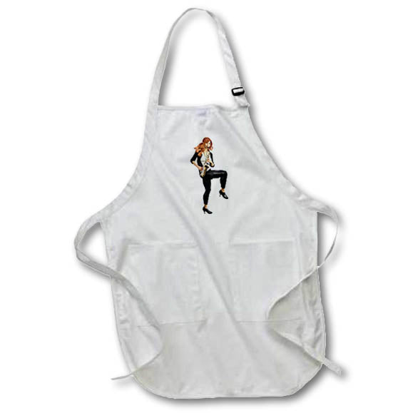 Apron - A saxophone player dancing to the beat Graphics Music