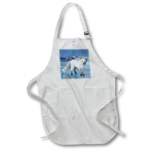 Apron - A white fox in the arctic Graphics Animal