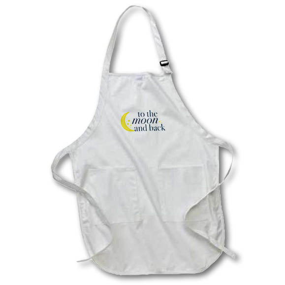 Apron - Image of the phrase To the Moon and Back Morgan Elizabeth Design - Phrases