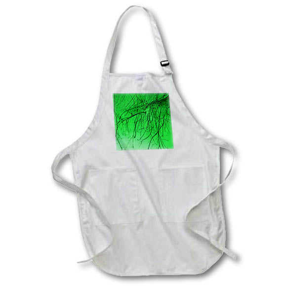 Apron - Image of Tree Branches Against Green Sky Photo lens Art by Florene - Everything In Trendy Green