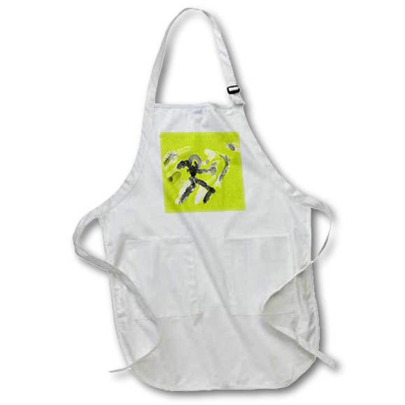 Apron - Image of Emerald Green Sky And Boat On River Photo lens Art by Florene - Everything In Trendy Green