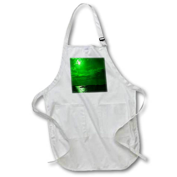 Apron - Image of Three Mah Jongg Jokers On Green Racks lens Art by Florene - Everything In Trendy Green