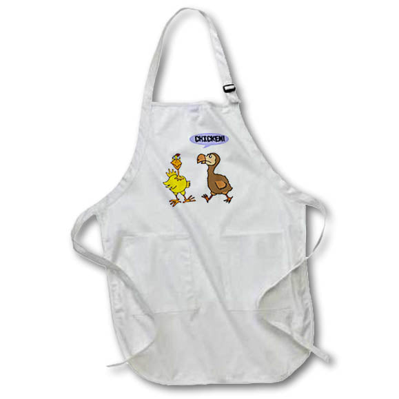 Apron - Funny Cute Dodo Bird calls Chicken a Chicken Satire Cartoon Funny
