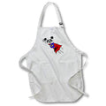 Apron - Cute Funny Panda Bear Flying Superhero Cartoon Animals