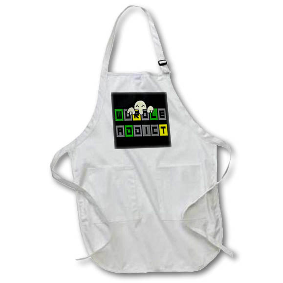 Apron - Funny Cute Wordle Addict Wordle Word Game Cartoon with Old Man Sports and Hobbies