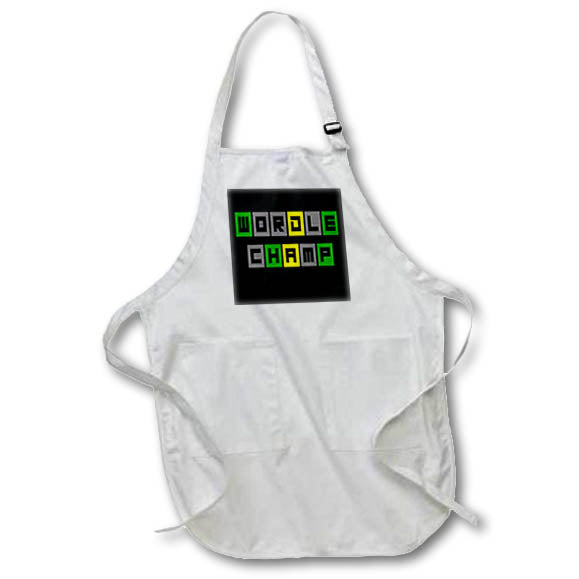 Apron - Funny Cute Wordle Champ Wordle Word Game Cartoon Sports and Hobbies