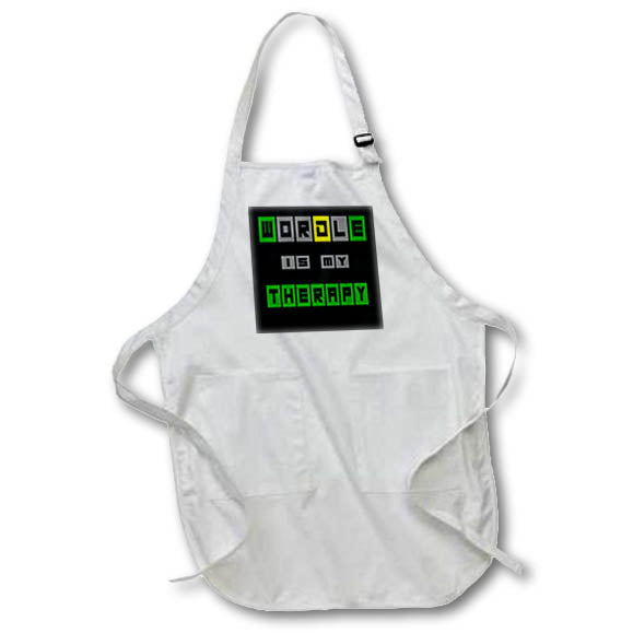 Apron - Funny Cute Wordle is my Therapy Wordle Word Game Cartoon Sports and Hobbies