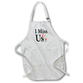 Apron - Image of Words I Miss Us with Two Of Hearts Card – Romance