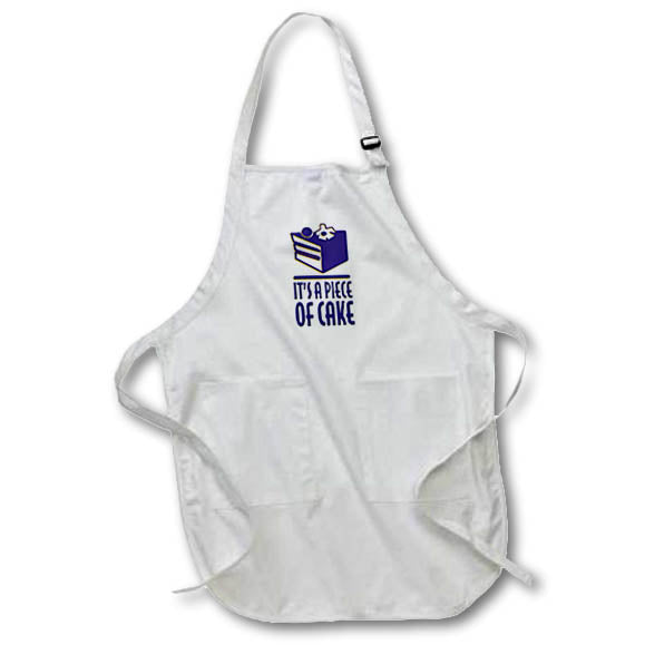 Apron - Image of Words Its A Piece Of Cake with Cake Picture – Food