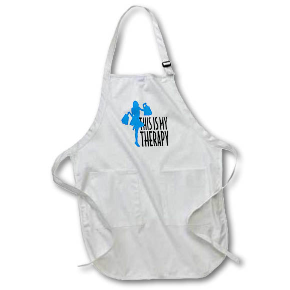 Apron - Image of Words This Is My Therapy with Woman Shopping Picture – Charisma