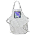 Apron - Image of Silver Metallic With Abstract Violet And Pink Floral lens Art by Florene - Mothers Day