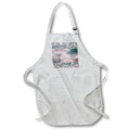 Apron - Image of Dandelion Photo On Pink And Teal Abstract Painting lens Art by Florene - Mothers Day