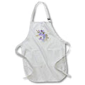 Apron - Image of Victorian Style Bouquet On Ivory In Violet Words lens Art by Florene - Mothers Day